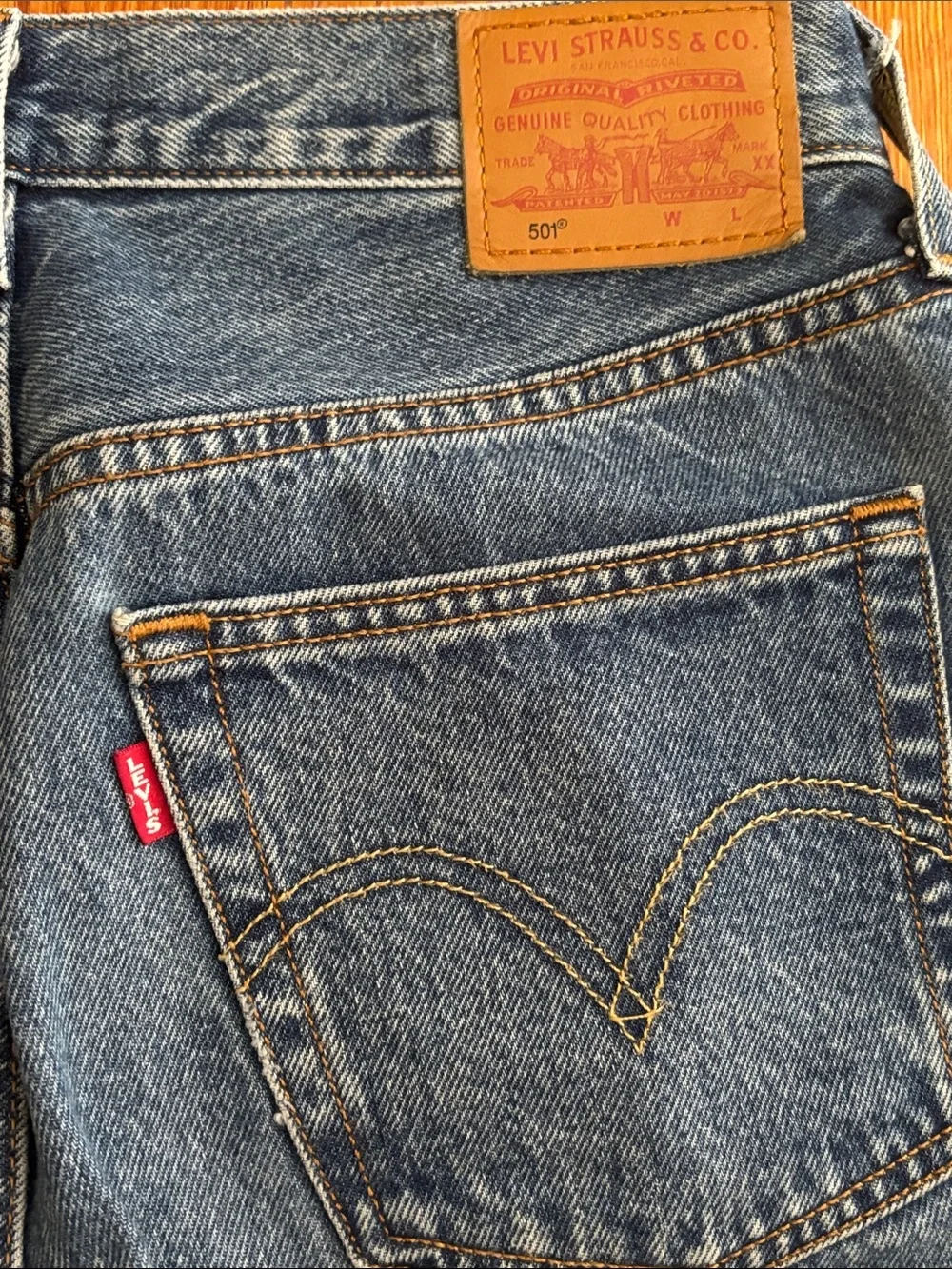 Levi's Straight Leg Blue Denim Jeans